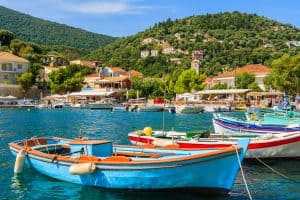 bootjes in de haven van Kreta