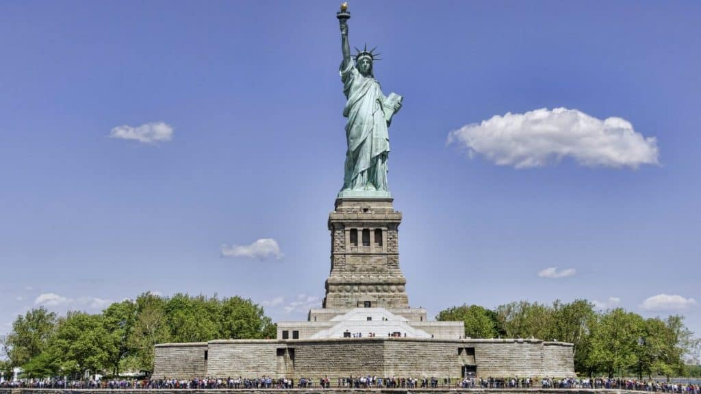 Het vrijheidsbeeld in New York, Verenigde Staten
