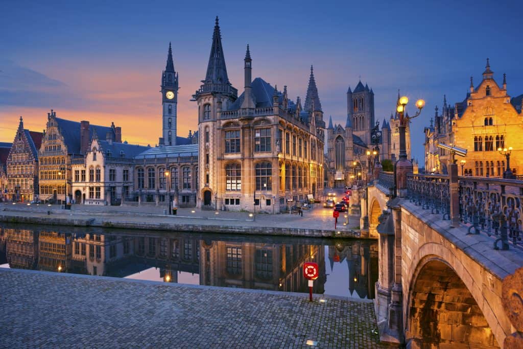 Centrum van Gent in België