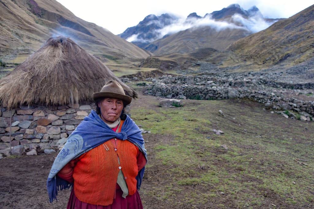 Inca vrouw in Peru