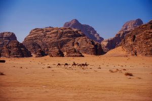 Wadi Rum woestijn in Jordanië