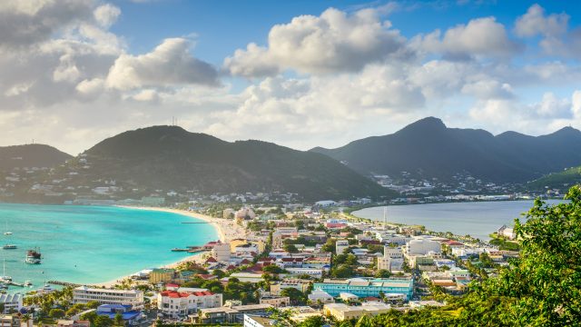 Weer op  Sint Maarten in februari