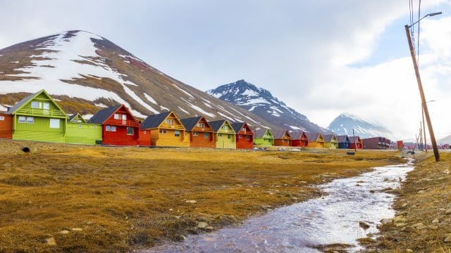 Weer in  Spitsbergen in augustus