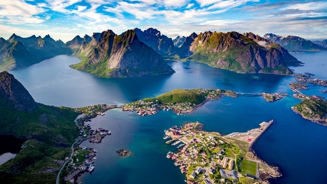 Weer in  Å i Lofoten in januari