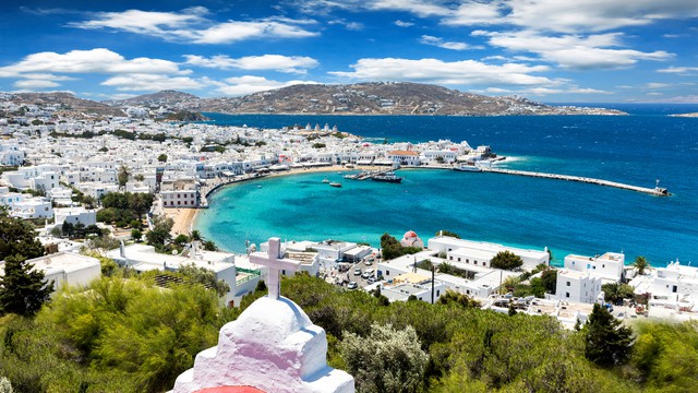 Weer in  Mykonos (stad) in juli