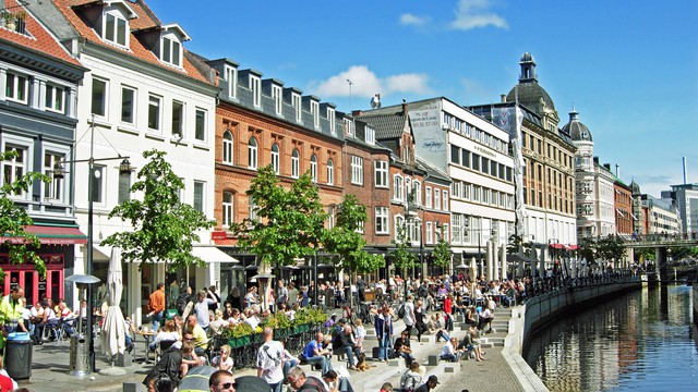 The weather in July in Aarhus