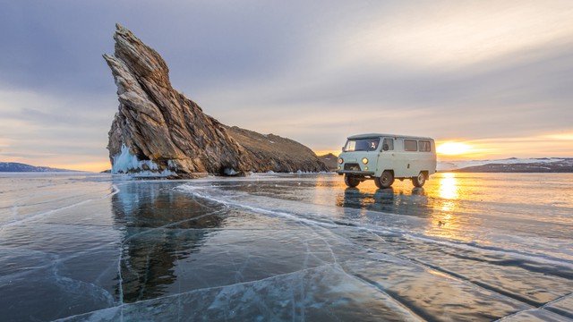 Weer het  Baikalmeer in januari