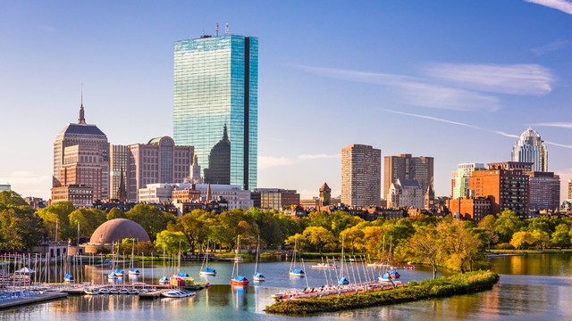 Weer in  Boston in juni