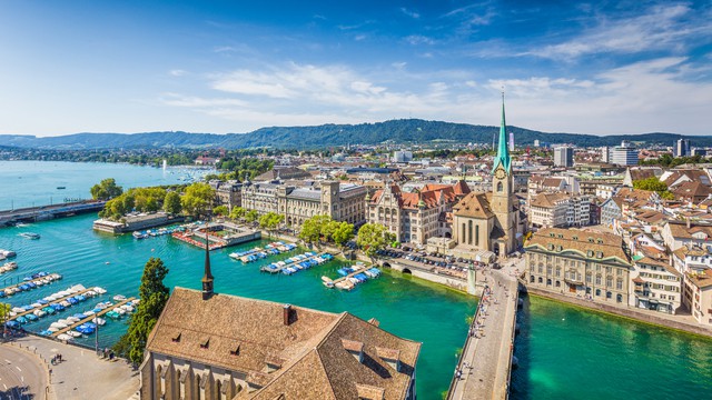 Weer in  Zürich in april