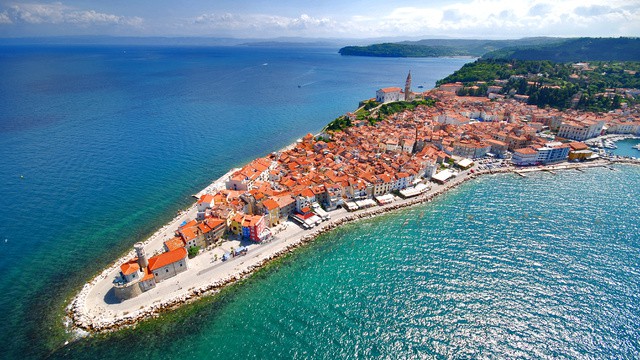 Weer in  Piran in juni