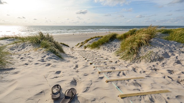 Weer in  Henne Strand in mei