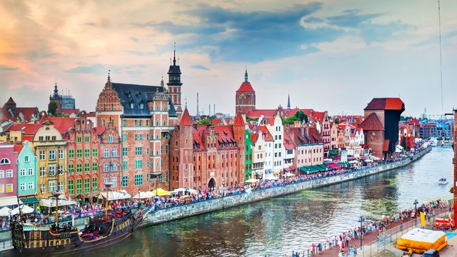 Weer in  Gdańsk in augustus