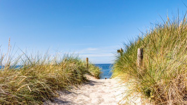 Weer op  Nordstrand in april