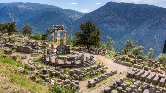 Weer in  Delphi in augustus