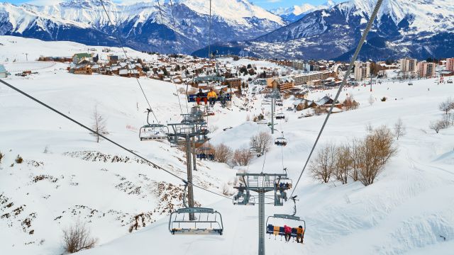 Weer skigebied Les Sybelles in december