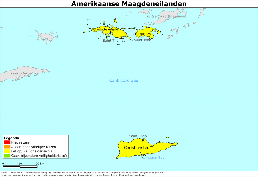 Reisadvies voor Amerikaanse Maagdeneilanden