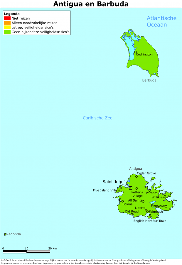 Reisadvies voor Antigua en Barbuda