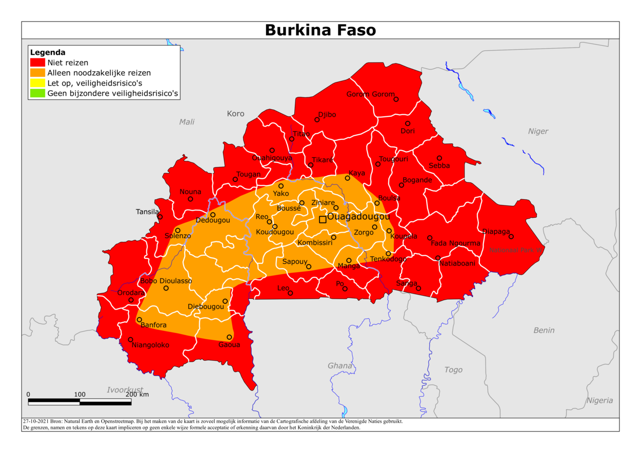 Reisadvies voor Burkina Faso