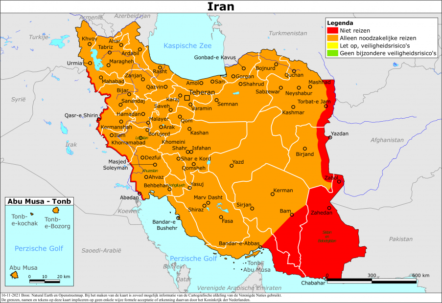 Reisadvies voor Iran