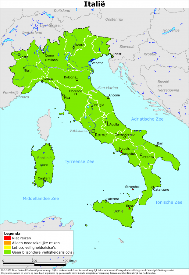 Reisadvies voor Italië