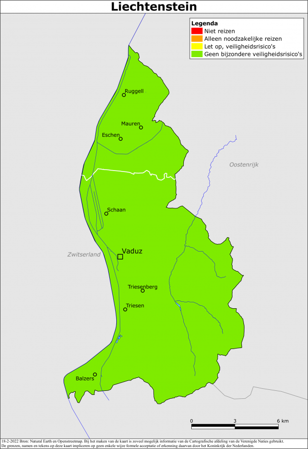 Reisadvies voor Liechtenstein