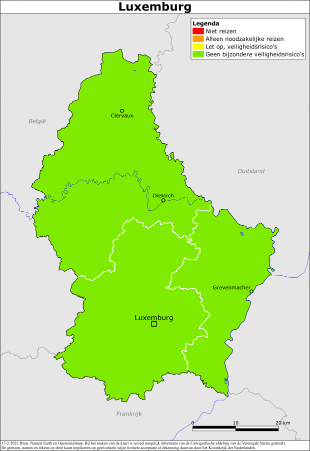 Reisadvies voor Luxemburg