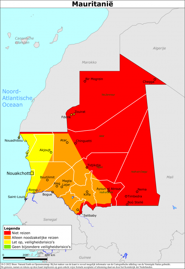 Reisadvies voor Mauritanië