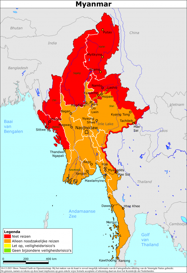 Reisadvies voor Myanmar
