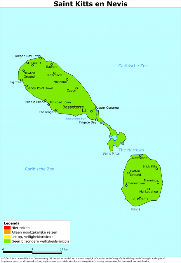 Reisadvies voor Saint Kitts en Nevis