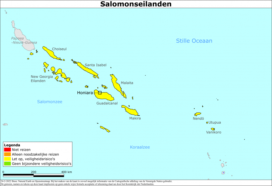 Reisadvies voor Salomonseilanden