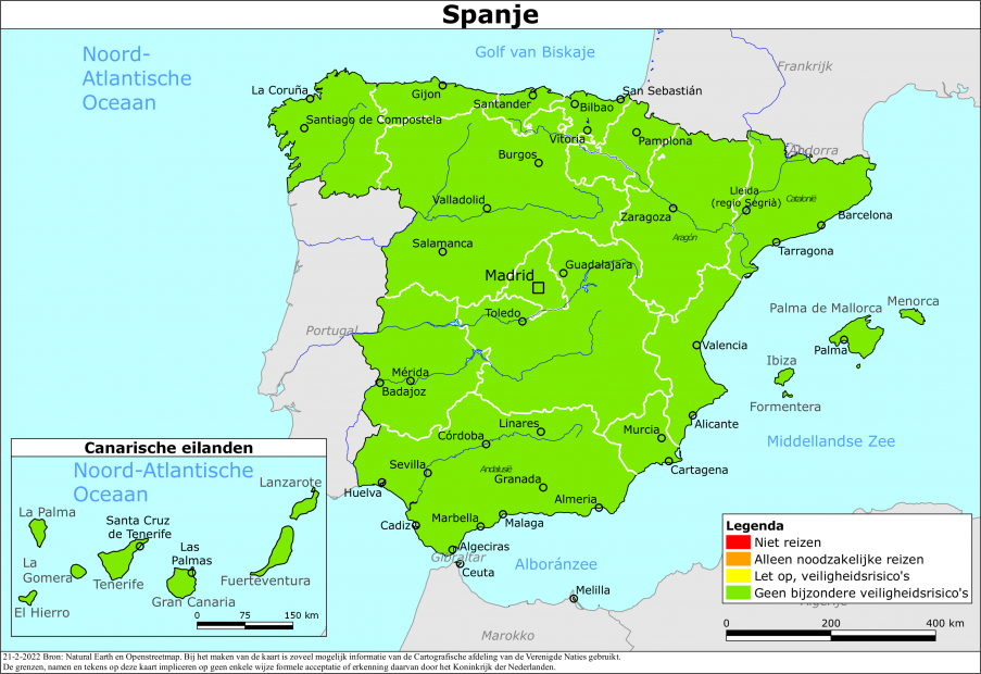 Reisadvies voor Spanje