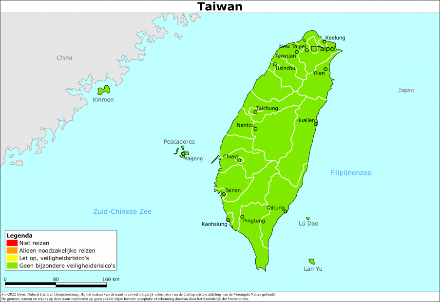 Reisadvies voor Taiwan