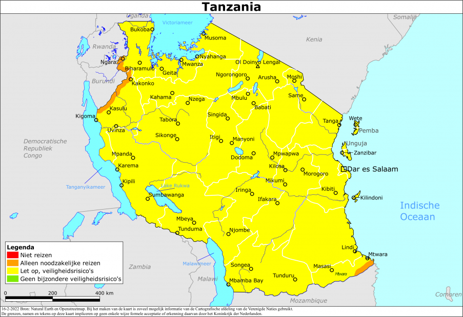 Reisadvies voor Tanzania
