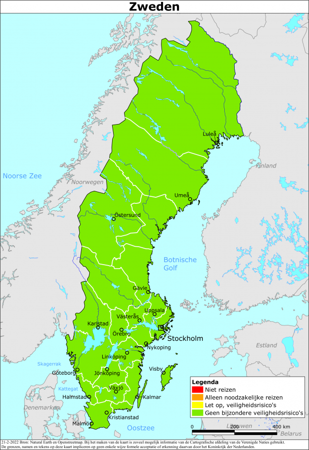 Reisadvies voor Zweden
