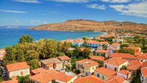 Lesbos temperaturen, klimaat en het weer per maand
