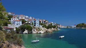 Skiathos temperaturen, klimaat en het weer per maand