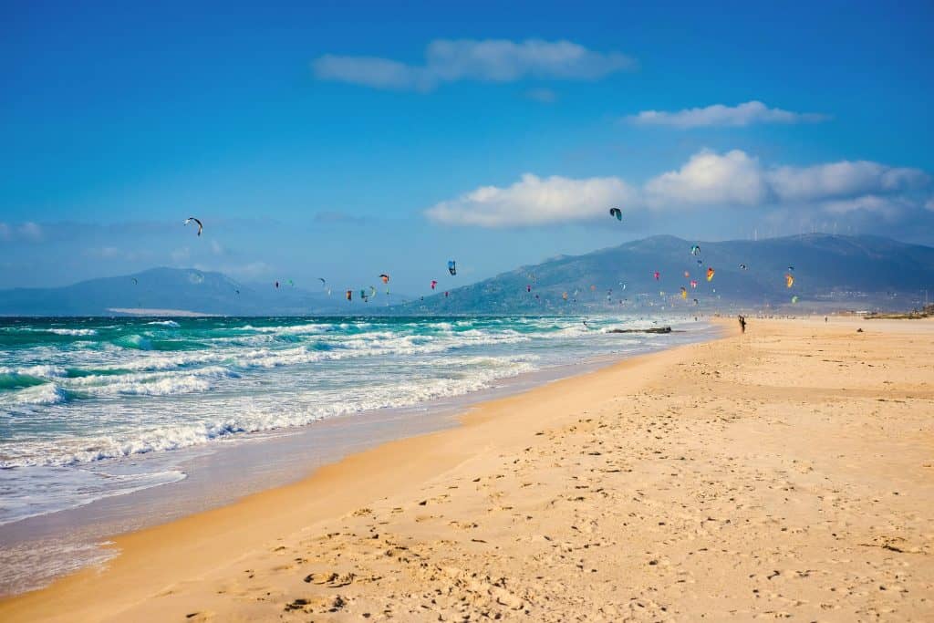Kitesurfers op Fuerteventura